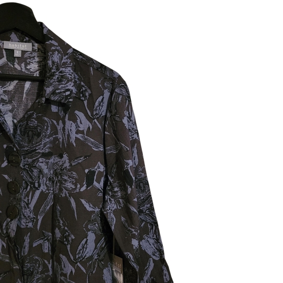 Habitat Blue Floral Button Up Blouse - Picture 3 of 7